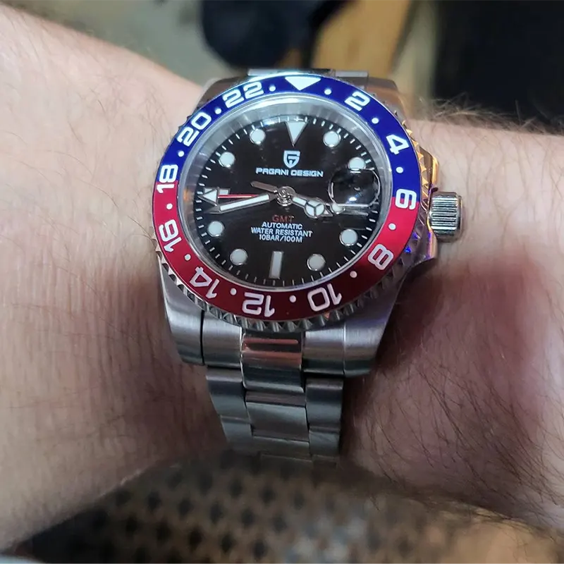 Pagani Design GMT-Master Automatic Pepsi Men's Watch-  PD-1662